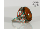 Antique amber ring - Antik borostyán gyűrű
